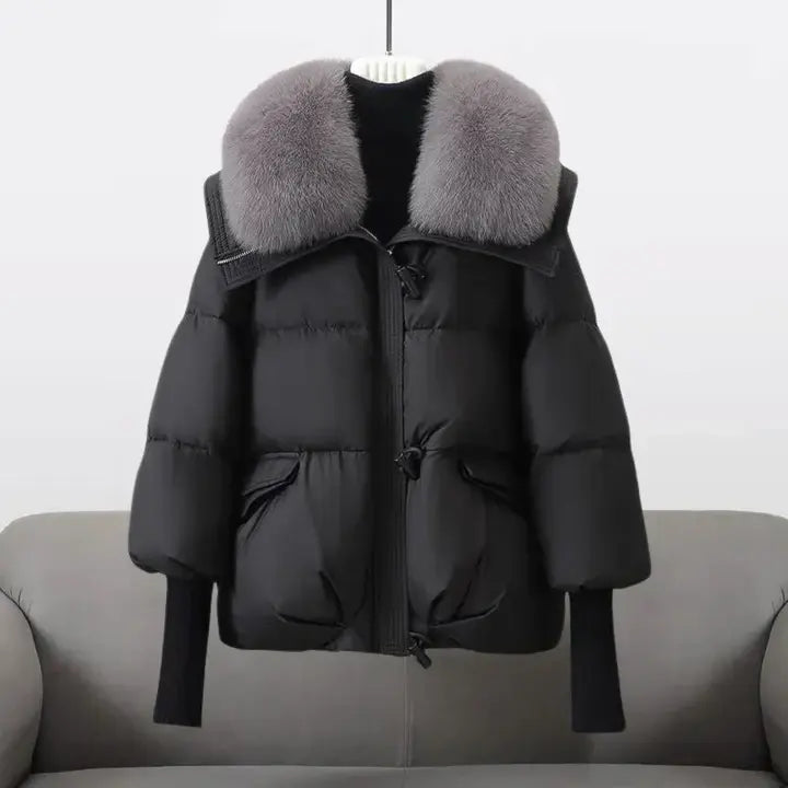 Hannah™ | Luxury winter jacket with fur collar