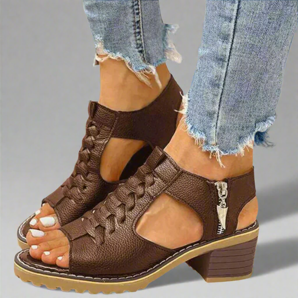 Gertrud™ | Orthopedic sandals with high heel comfort