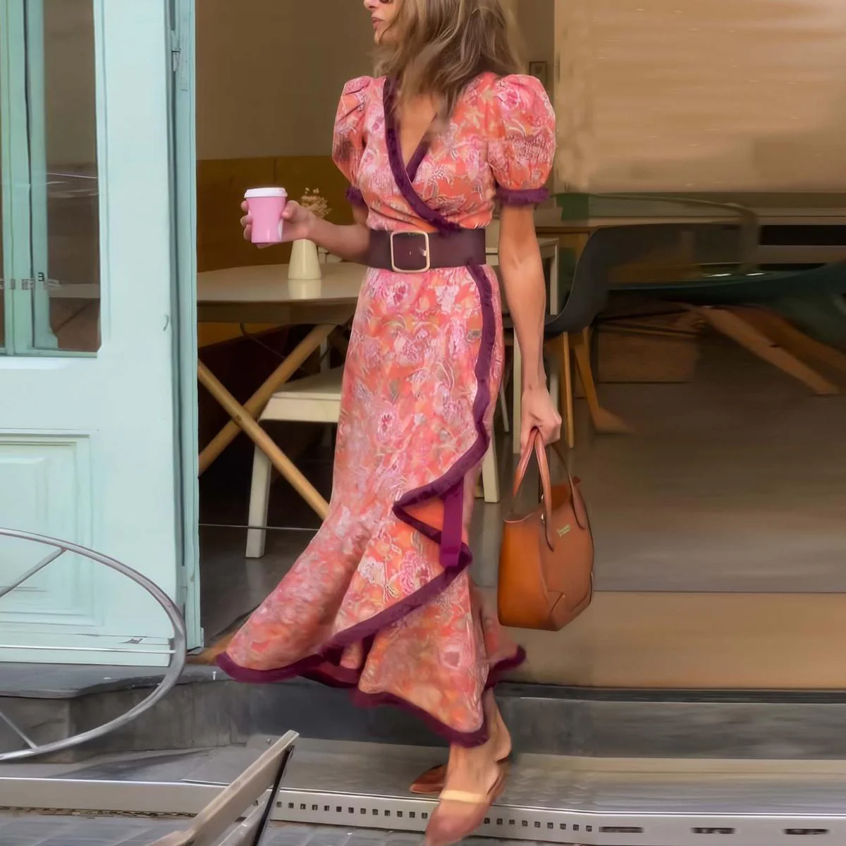 Isabelle™ | Elegant Pink Maxi Dress – Grace in Every Detail