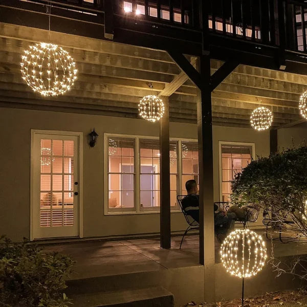 Ledsen™ ChristmasBall: LED Hangende Kerst Bal Lichtjes Voor Buiten Tuin Decoratie