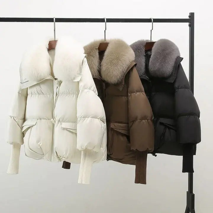 Hannah™ | Luxury winter jacket with fur collar