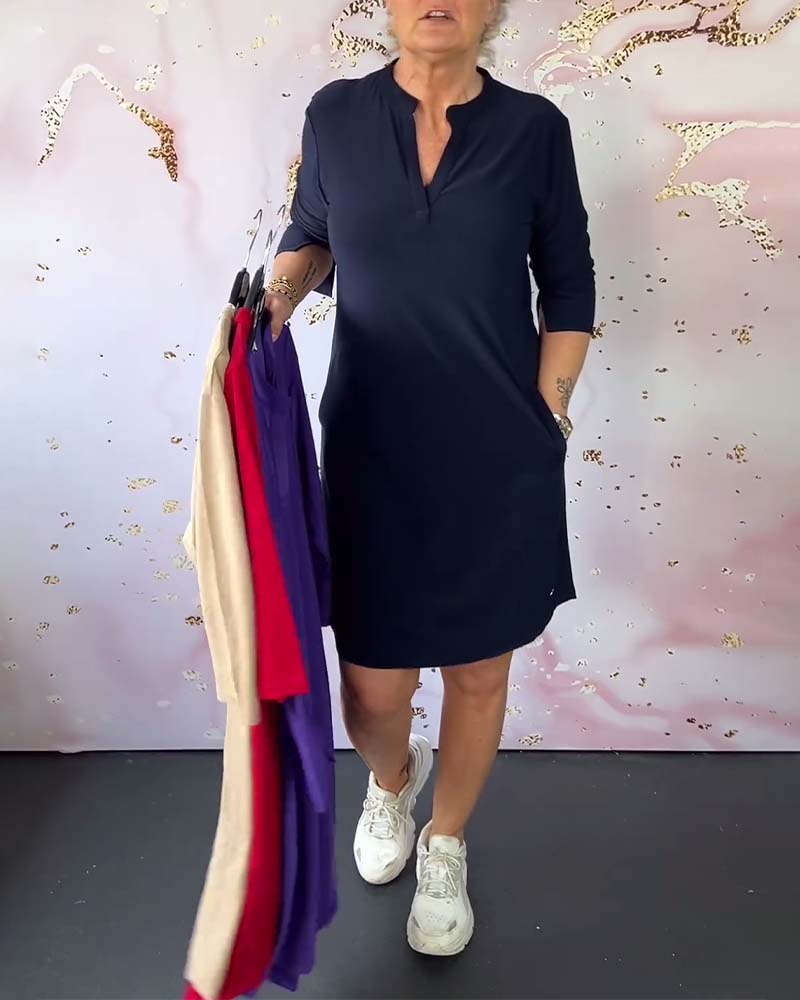 Hanne |Elegant V-Neck Dress