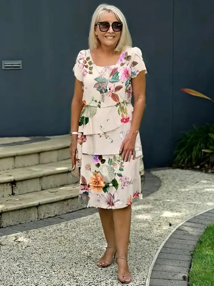 Ginette™ | Elegant floral dress