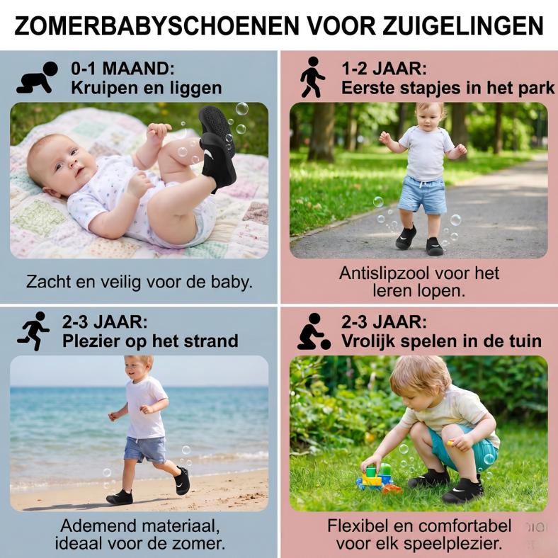 Baby zomerschoentjes zachte antislipzool en ademend materiaal