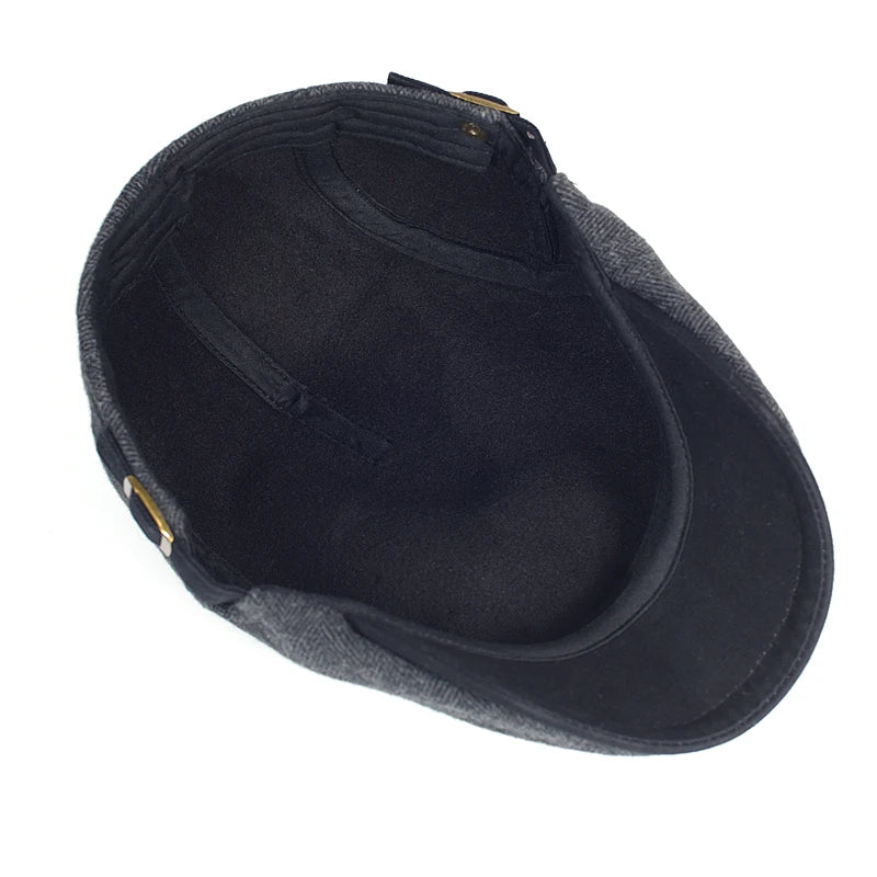 Ironholt™ | Rugged Herringbone Flat Cap