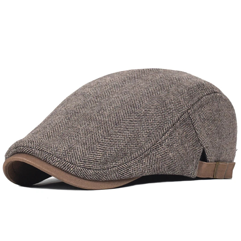 Ironholt™ | Rugged Herringbone Flat Cap