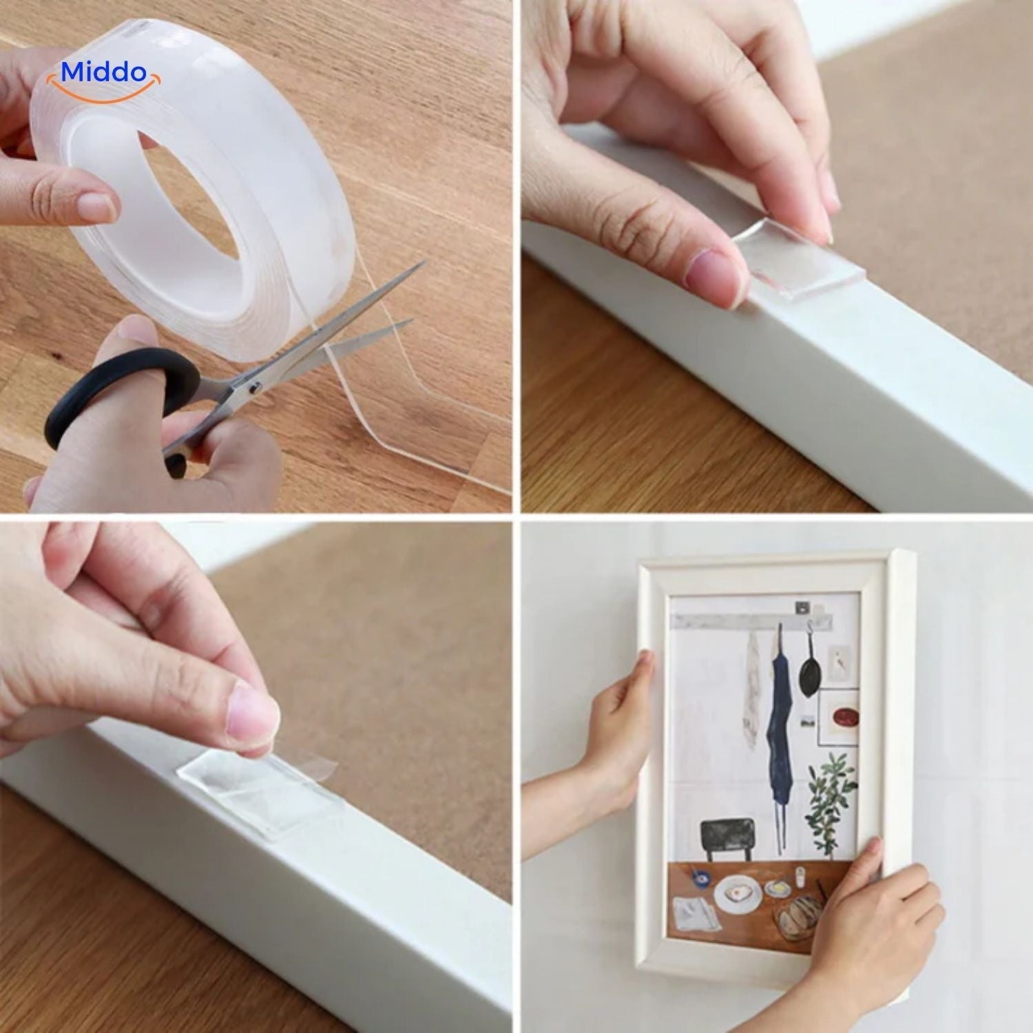 NanoGrip™ Dubbelzijdig Tape | Waterdicht & Sporenloze Lijm