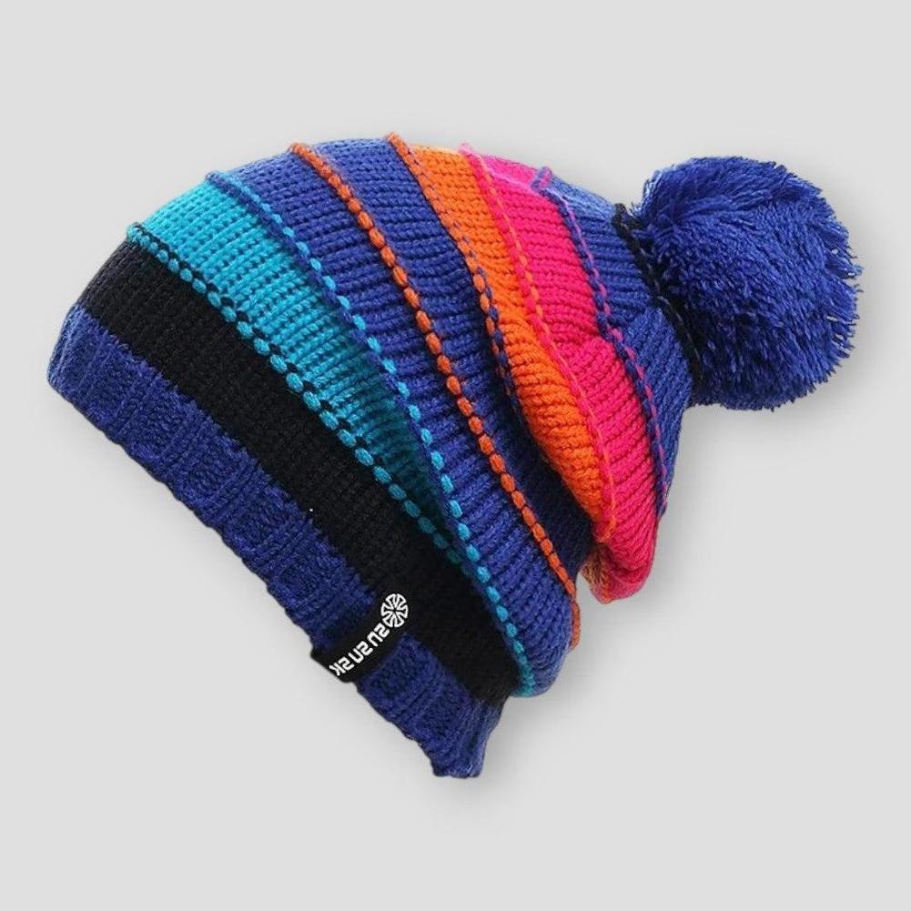Brentmore™ | Multi-Stripe Pompom Beanie