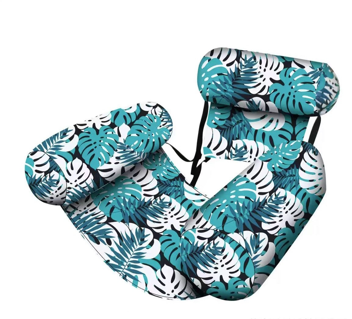 Opblaasbare Pool-Hangmat met Rugleuning – Opvouwbare Waterligstoel