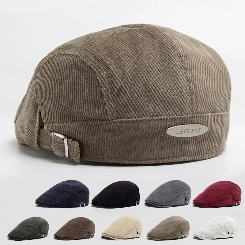 Colton™ | Vintage Corduroy Newsboy Cap
