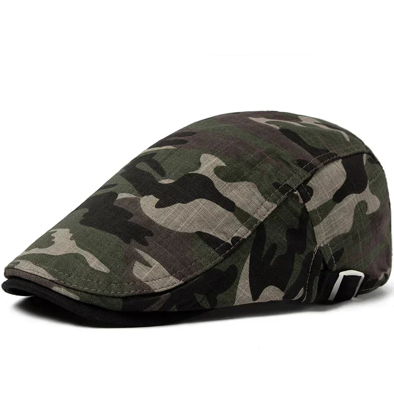 Wexford Camouflage Beret™ | Lightweight flat summer cap made of cotton linen