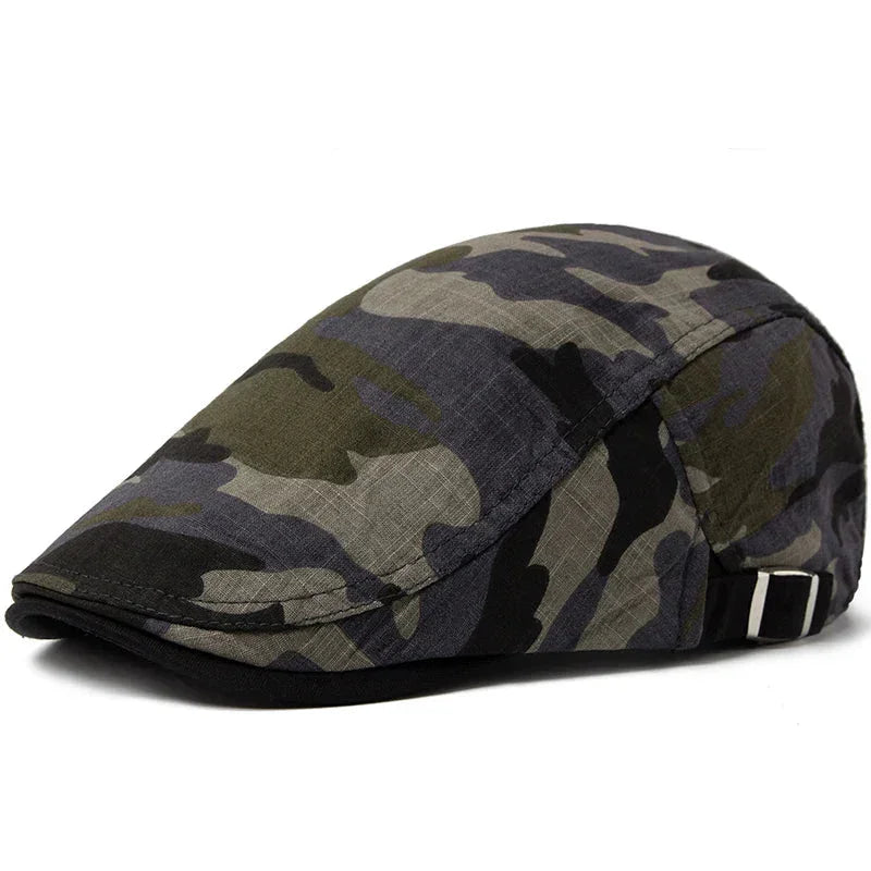 Wexford Camouflage Beret™ | Lightweight flat summer cap made of cotton linen