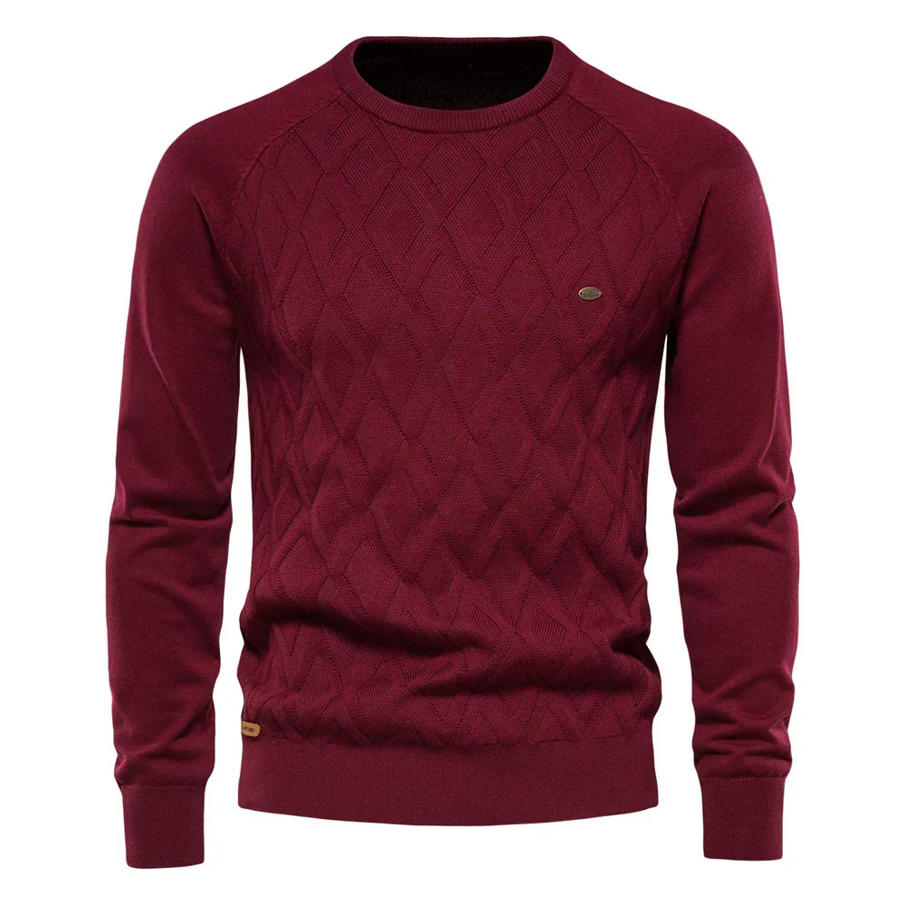 Linus™ | Men's sweater with plaid design