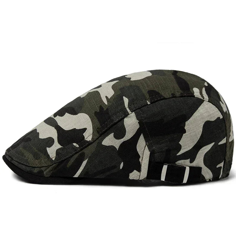 Wexford Camouflage Beret™ | Lightweight flat summer cap made of cotton linen
