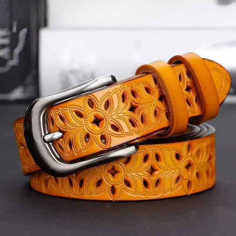 Michela™ | Ladies leather belt (45 inch)