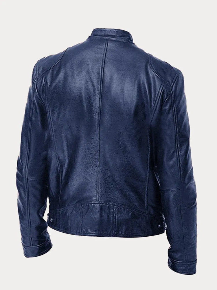 Enzy™ | Casual faux leather jacket