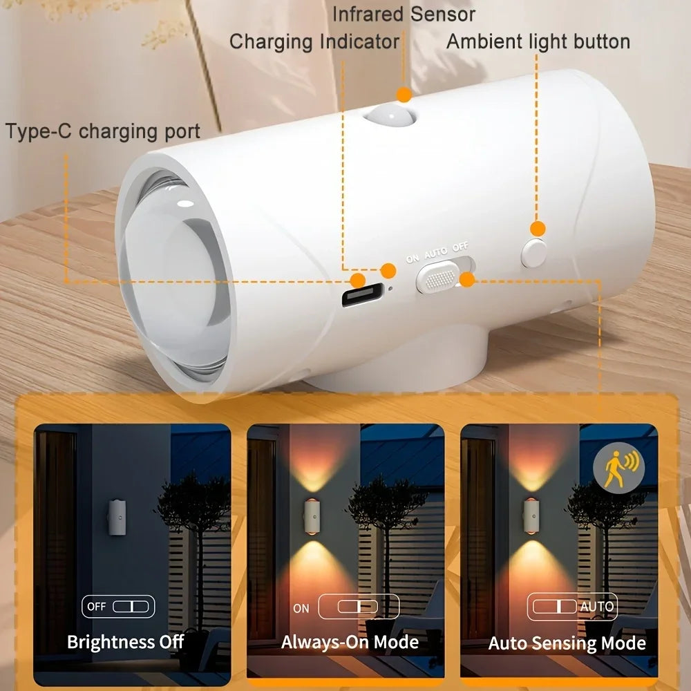 Ledsen™ SensorLight 1+1 GRATIS: Slimme Beweging Wandmontage LED Sensorlamp