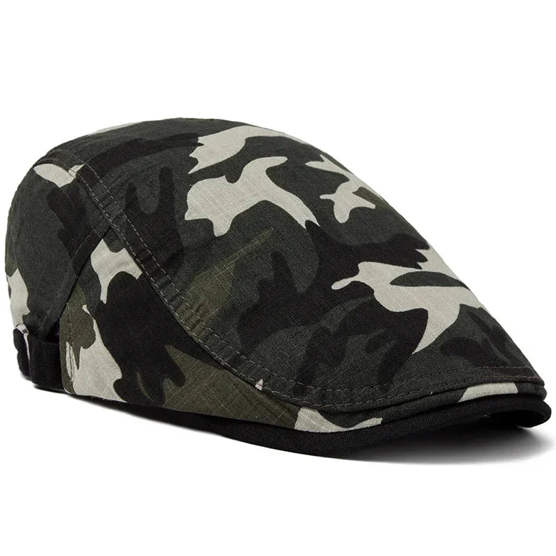 Wexford Camouflage Beret™ | Lightweight flat summer cap made of cotton linen