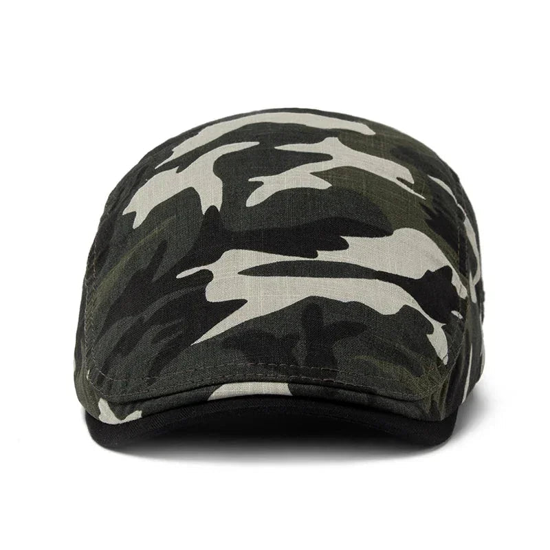 Wexford Camouflage Beret™ | Lightweight flat summer cap made of cotton linen
