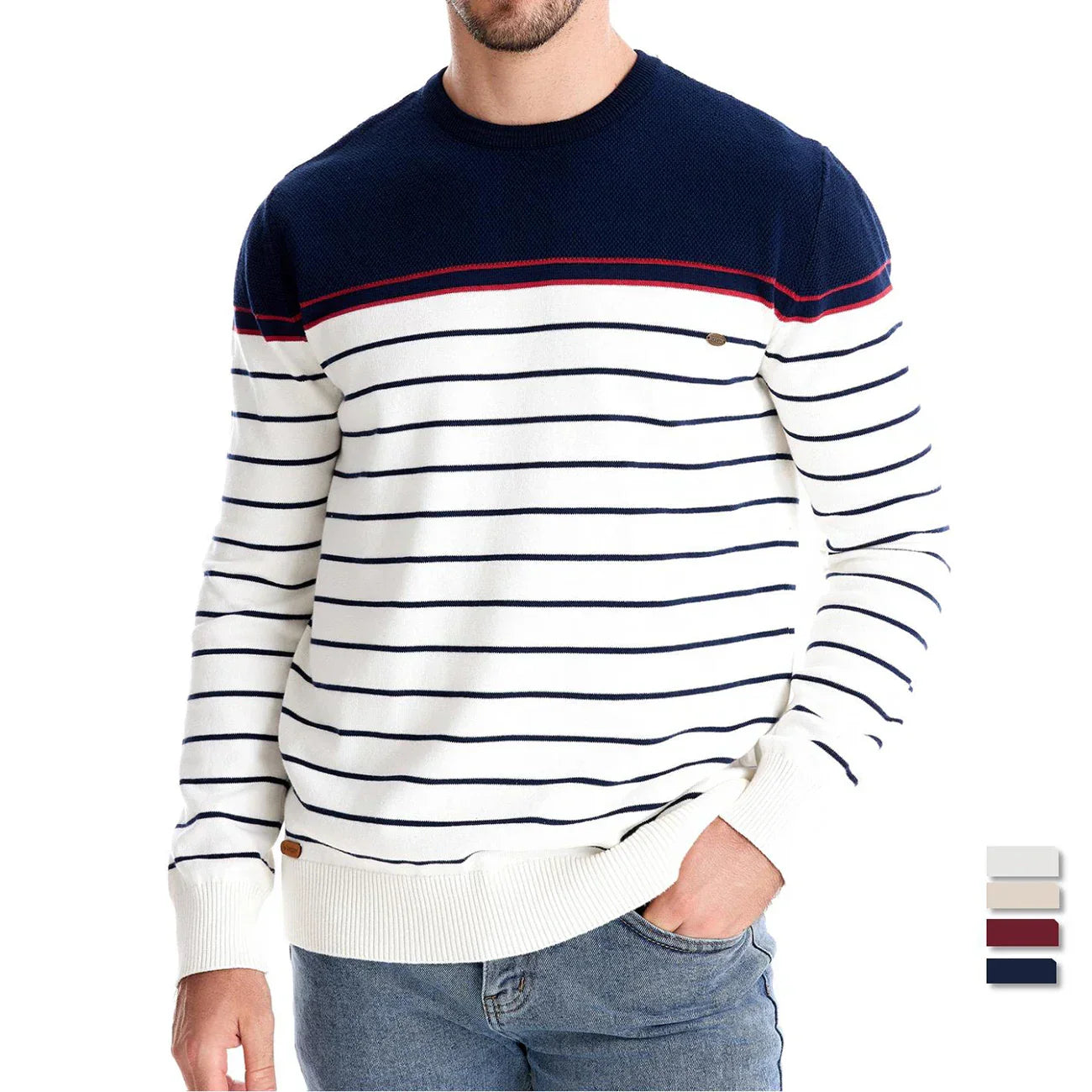 Felix™| Men's sweater with striped design