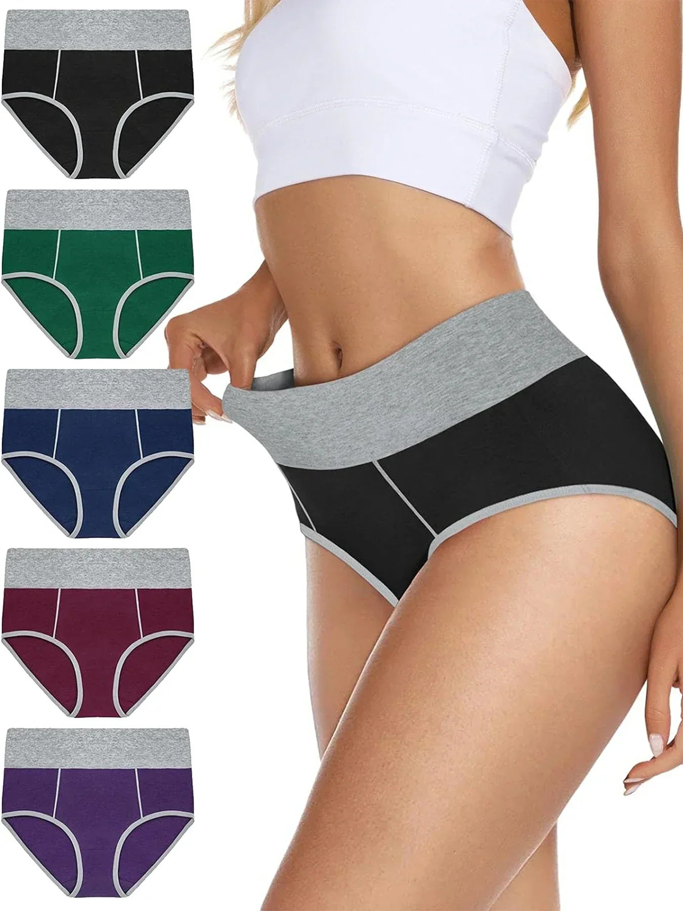Hedda™ | Set of 5 high-waisted panties