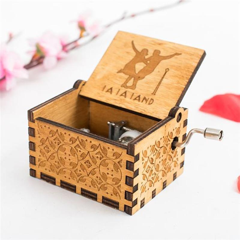 MusicBox - Hand Zwengel Houten Muziekdoos