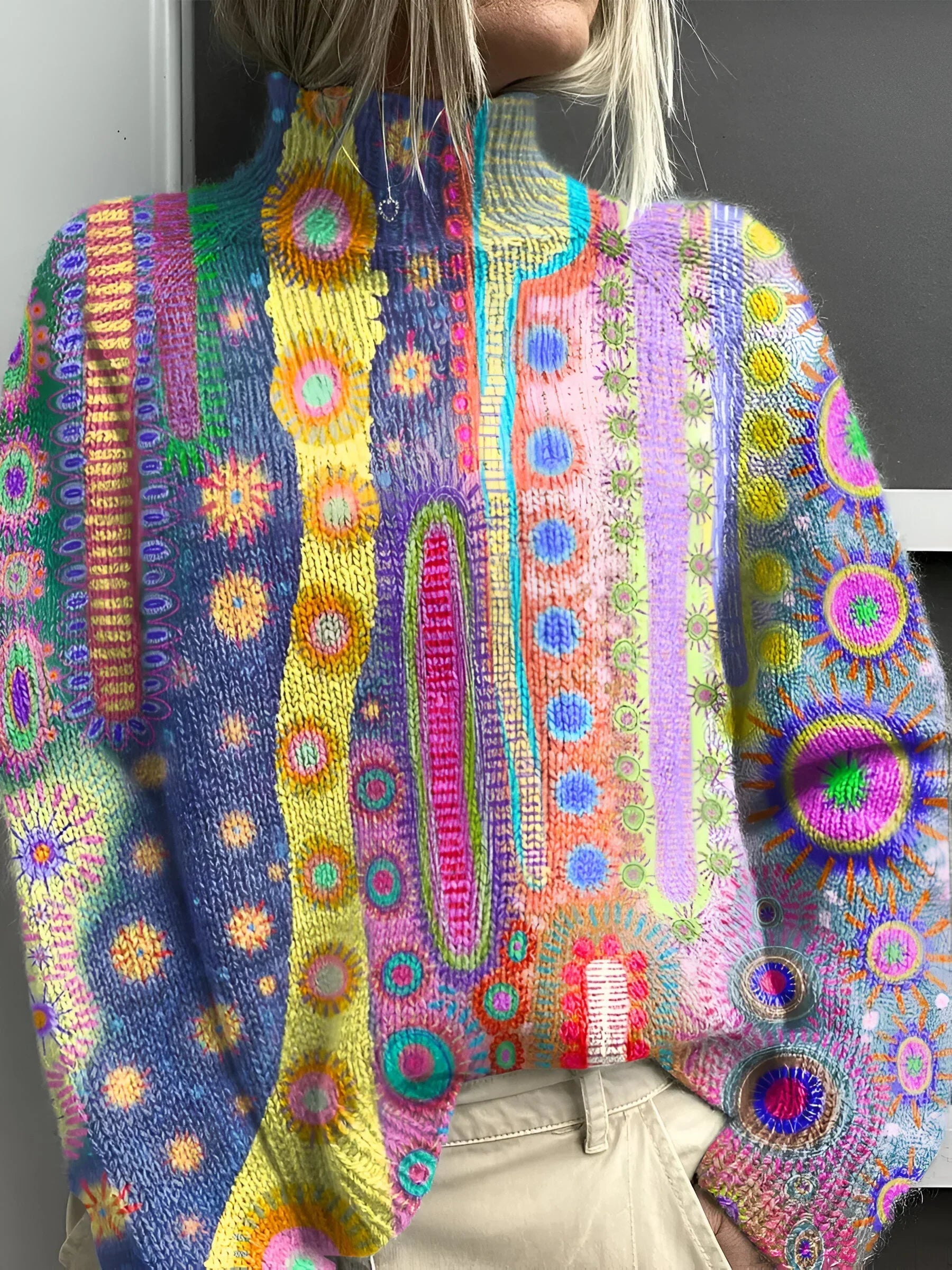 Alva™ | Colorful knitted turtleneck