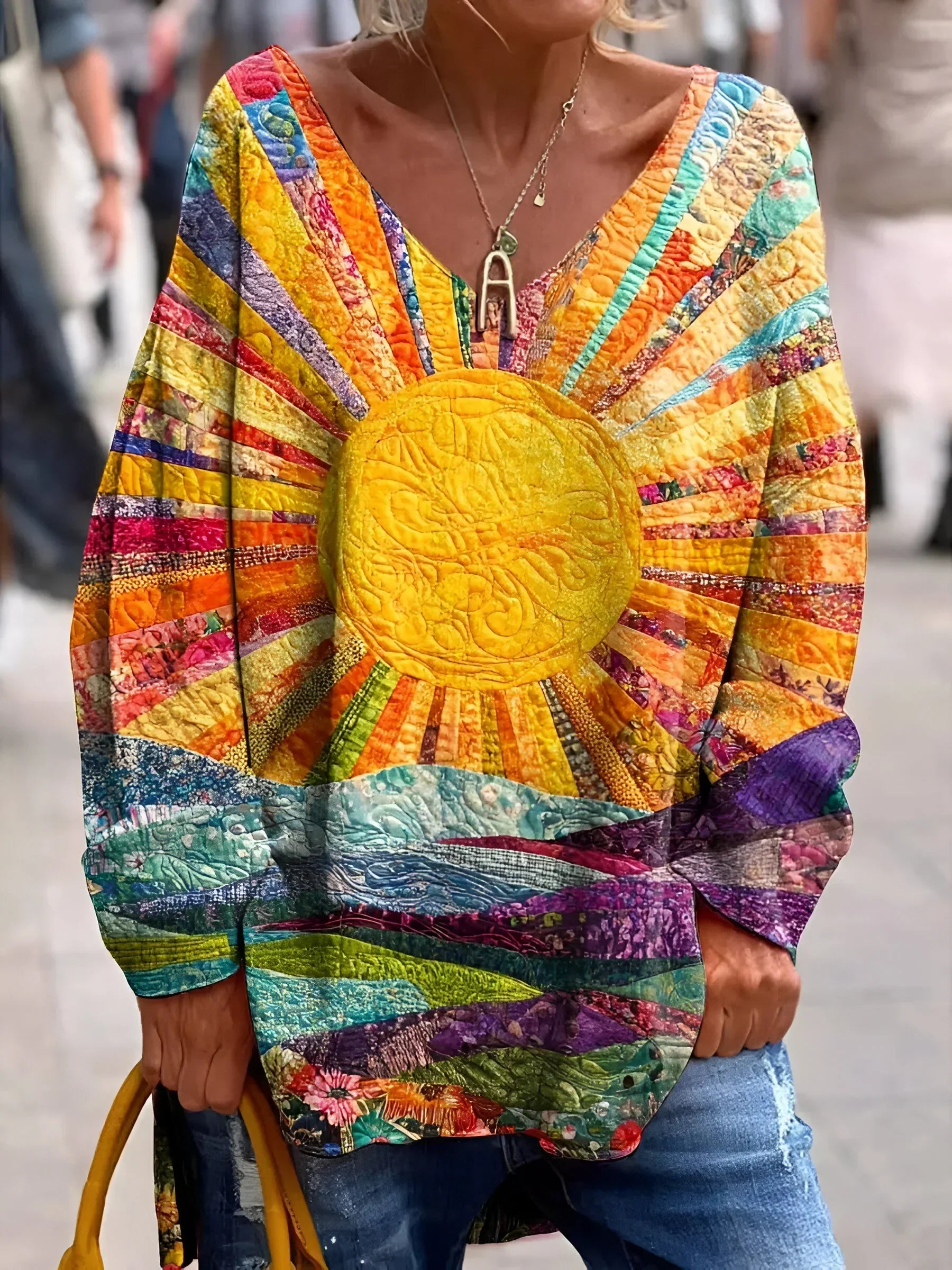 Ingeborg™ | cheerful colorful blouse