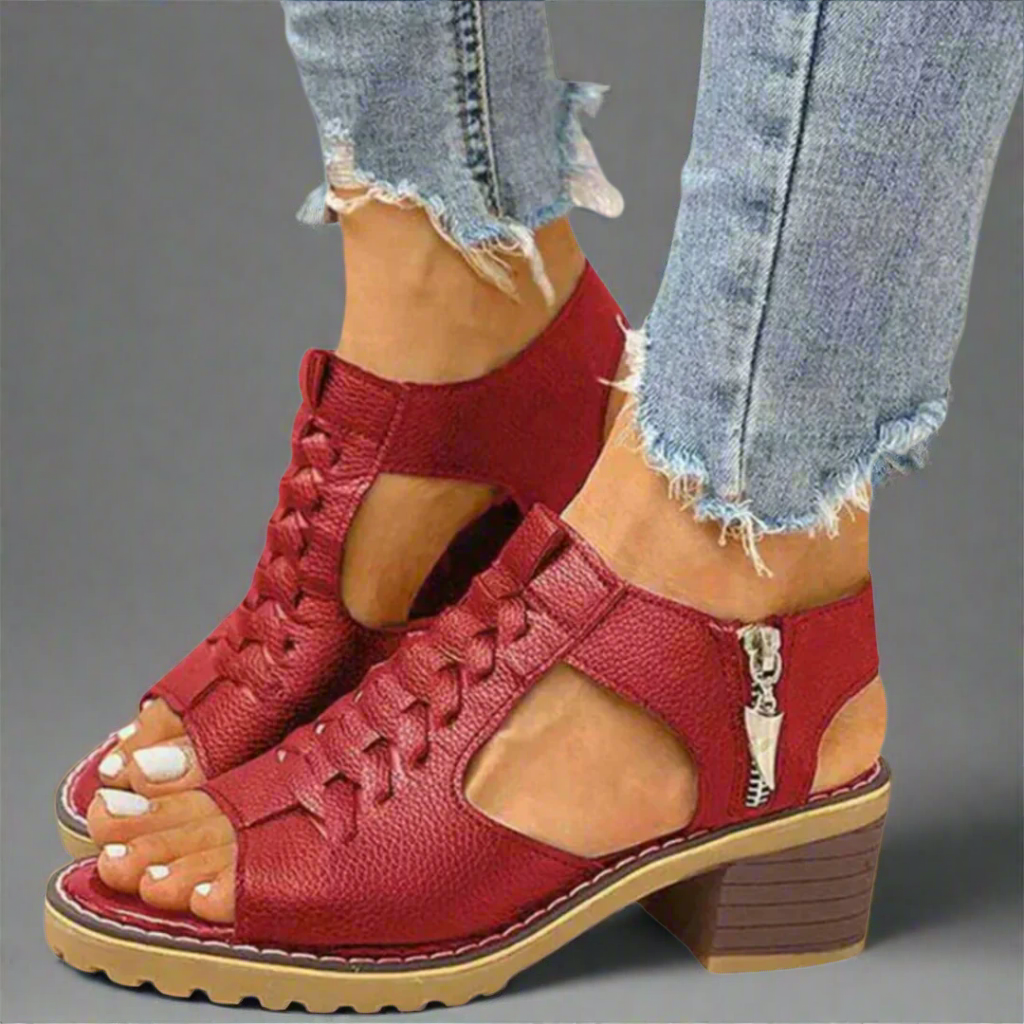 Gertrud™ | Orthopedic sandals with high heel comfort