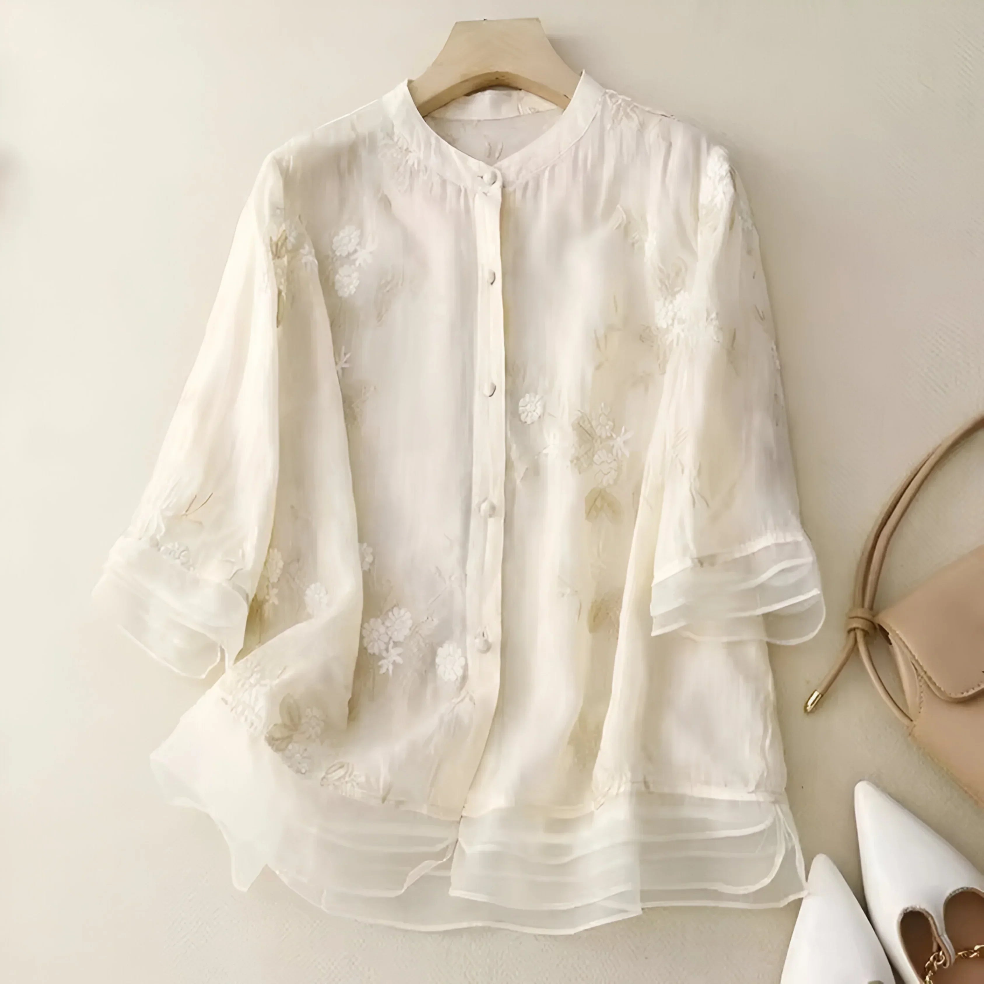 Mila™ | Embroidered cotton top