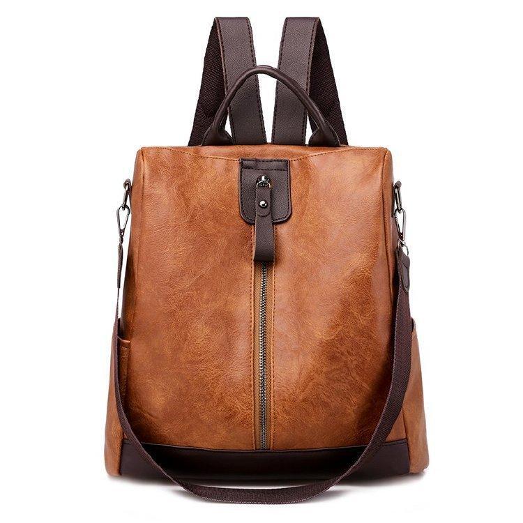 Maryam™ | Stylish and versatile leather backpack with large capacity