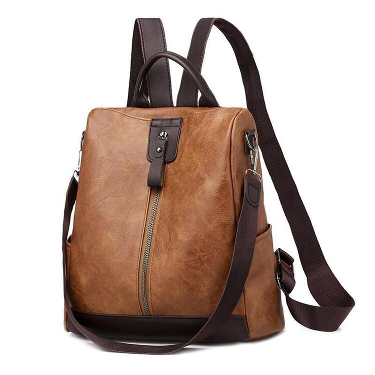 Maryam™ | Stylish and versatile leather backpack with large capacity