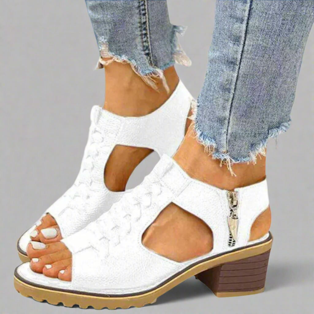 Gertrud™ | Orthopedic sandals with high heel comfort