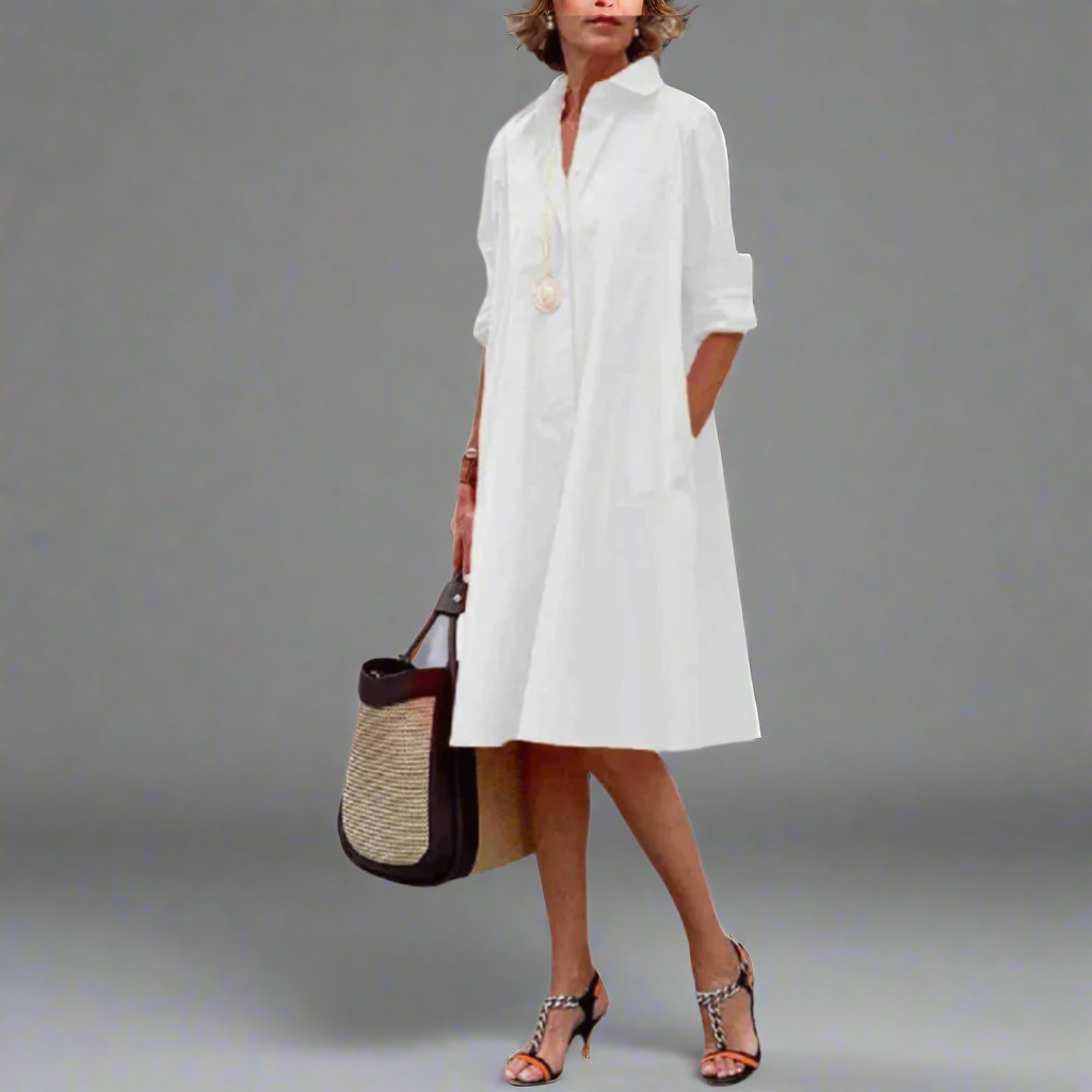 Sandrine™| Elegant Casual Polo Dress