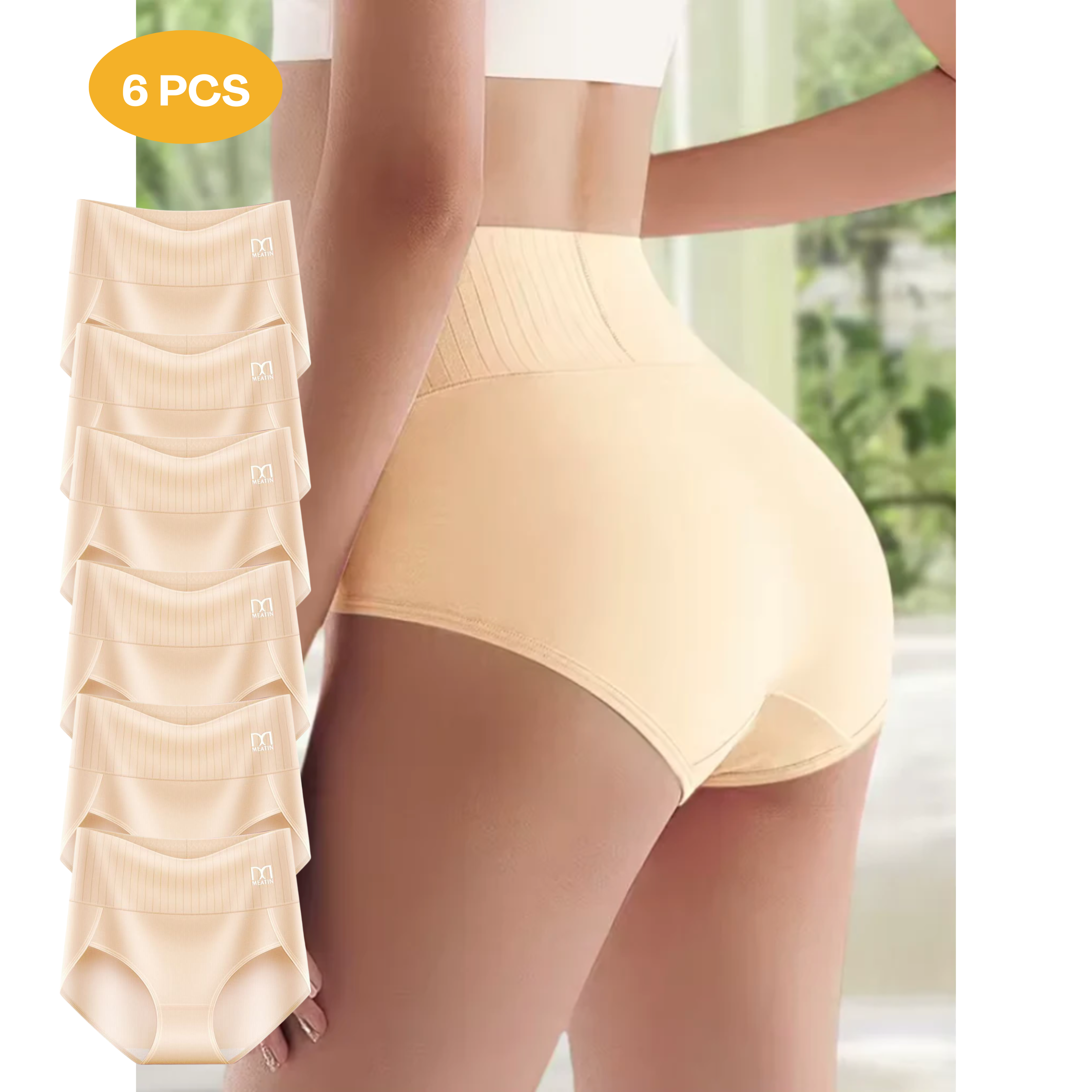 Lily Whisper™ | Pack of 6 high-waisted panties