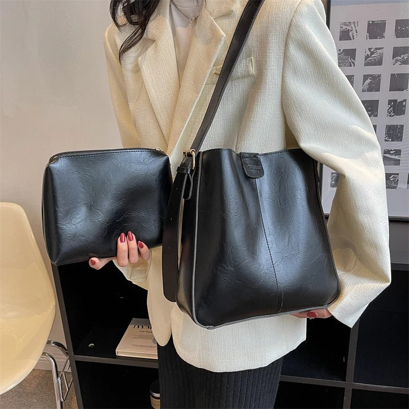Lieke™ | Set of 4 retro tote bags