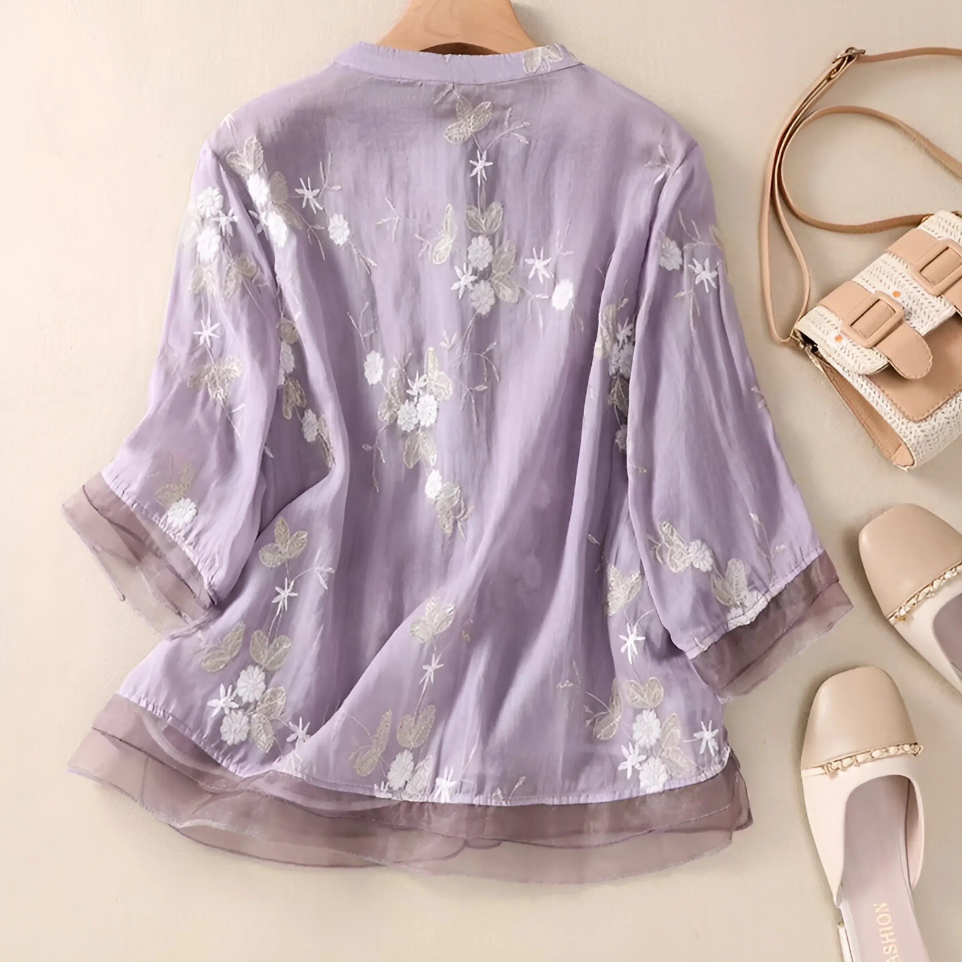 Mila™ | Embroidered cotton top