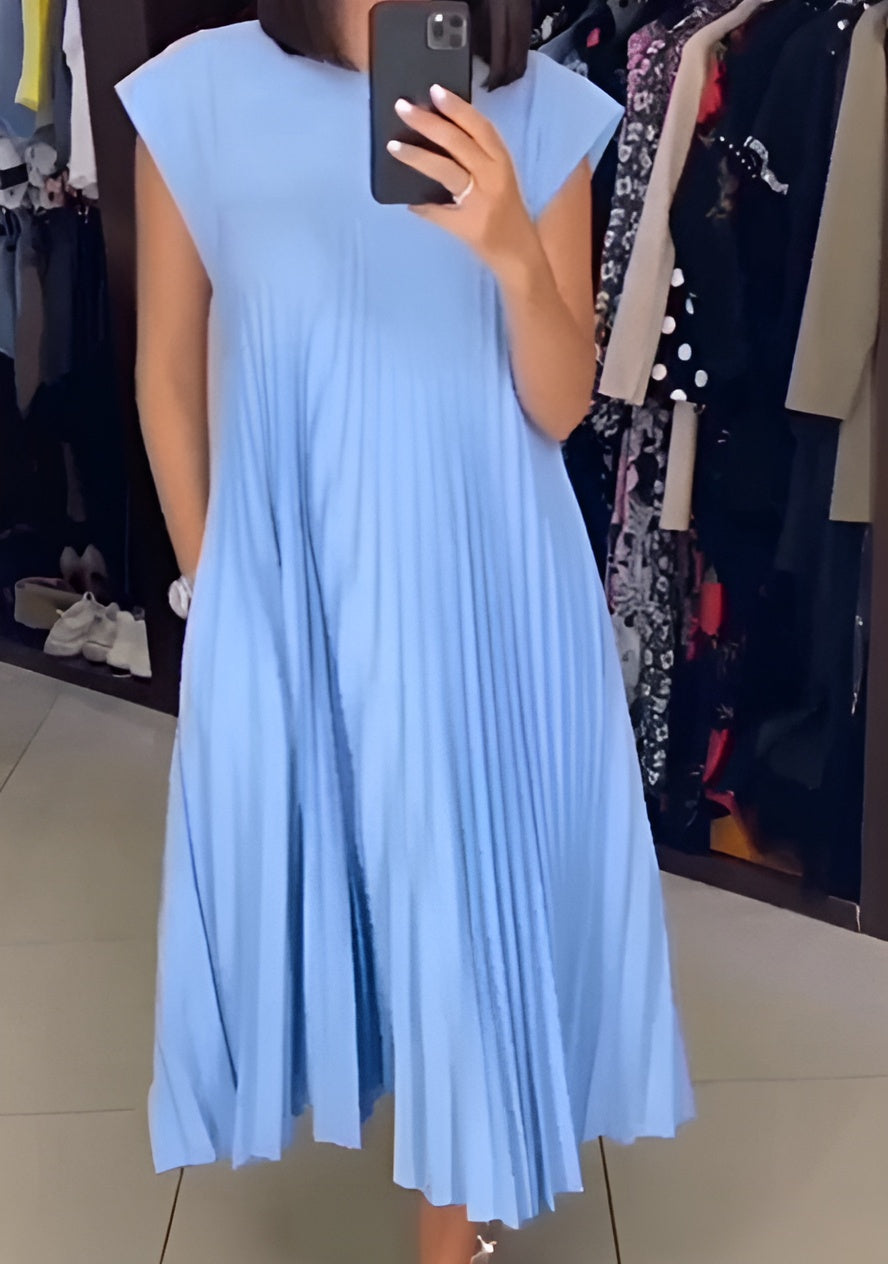 Simone ™| Light, refined pleated dress