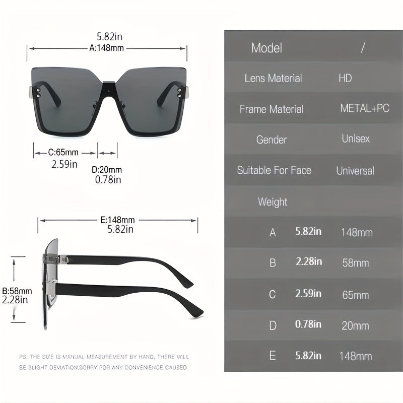 Jasmine™ | Stylish Oversized Rimless Glasses with Gradient Lenses (1+1 Free)