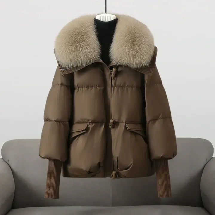 Hannah™ | Luxury winter jacket with fur collar