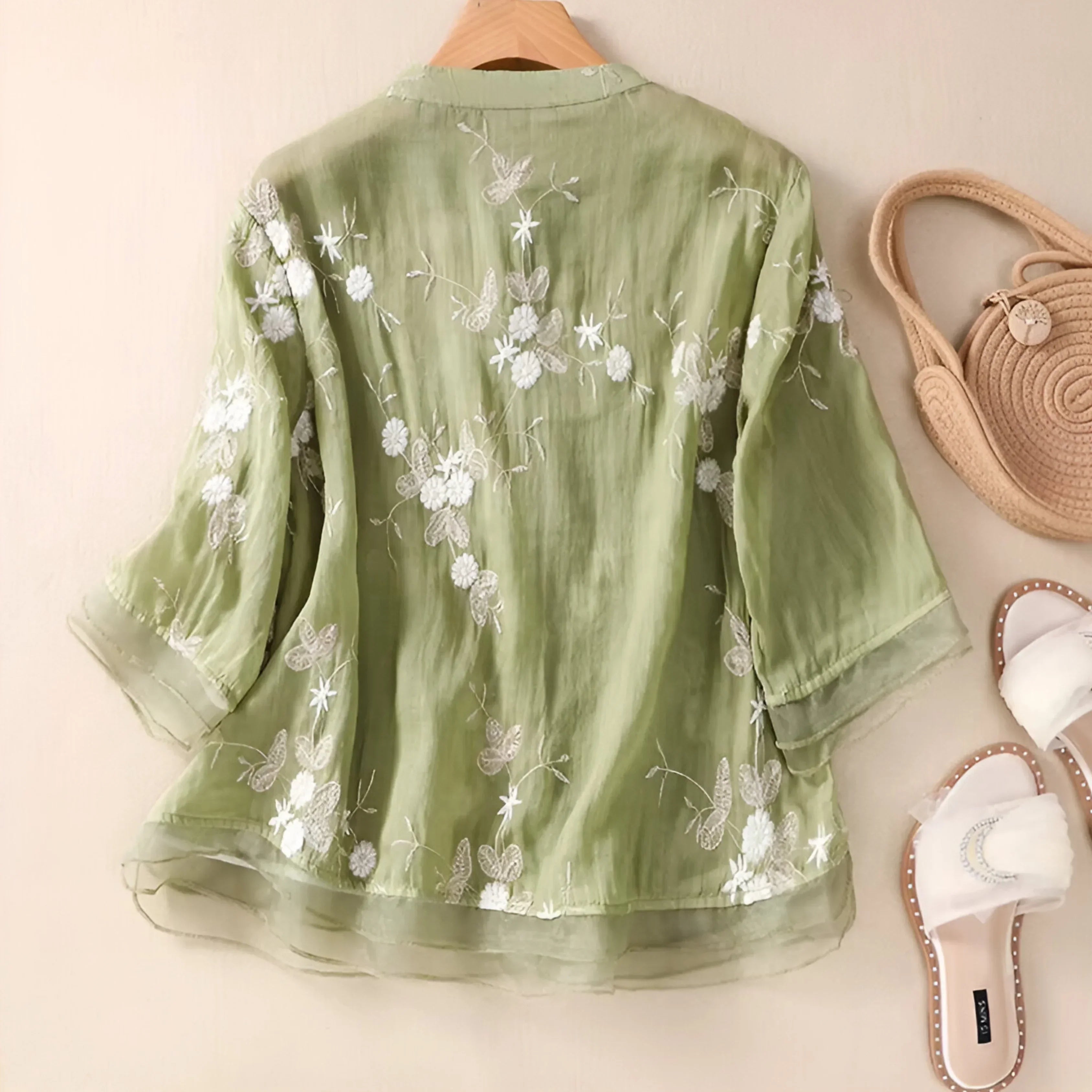 Mila™ | Embroidered cotton top