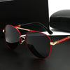 Scarlett™ – Retro Large Metal Frame Glasses in Red & Gold (1+1 Free)