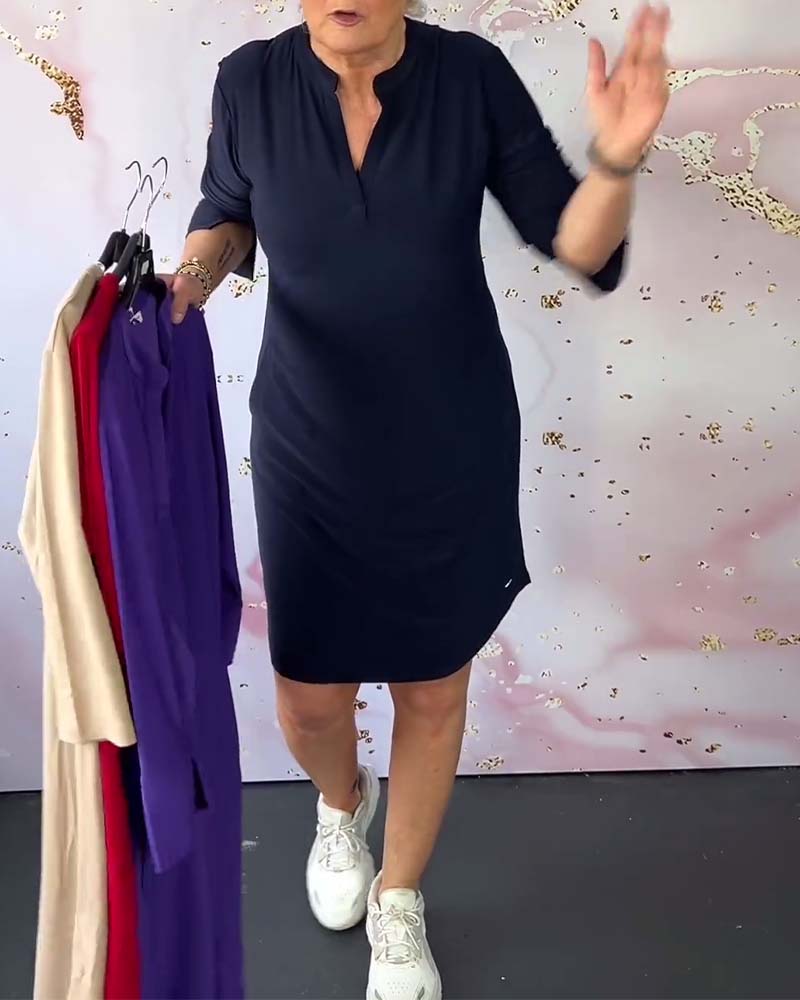 Hanne |Elegant V-Neck Dress