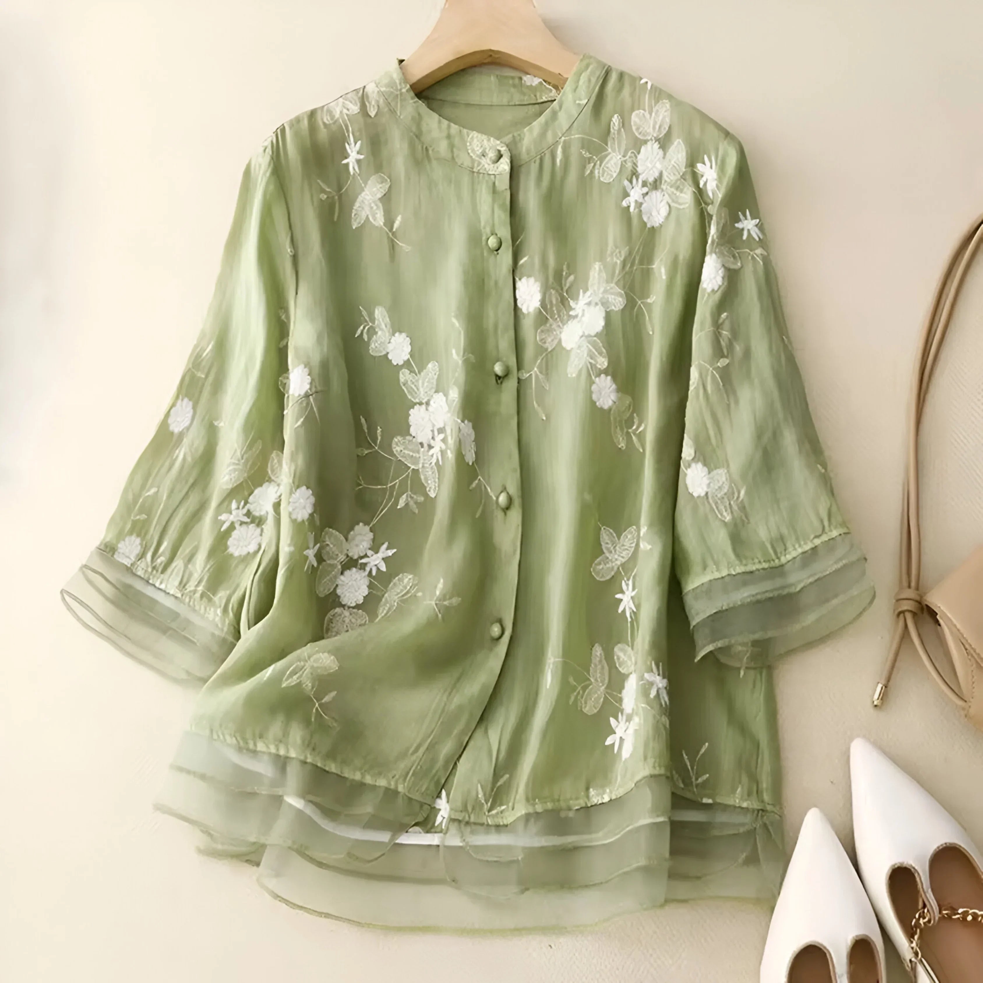 Mila™ | Embroidered cotton top