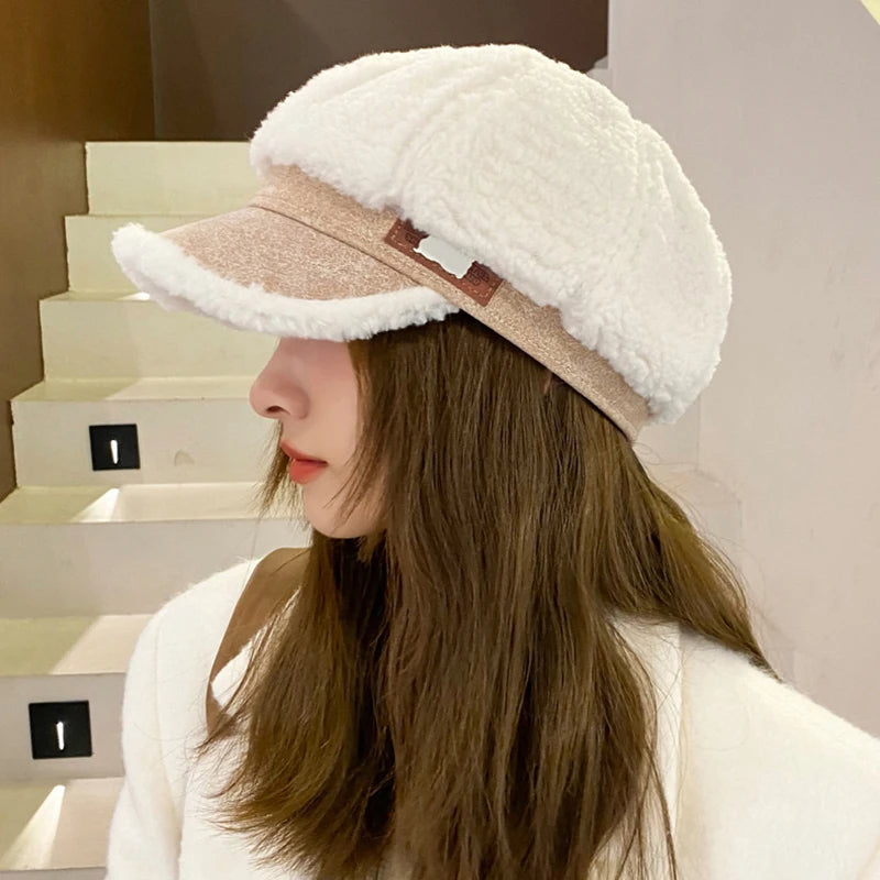 Livia™ | Plush Fleece Beret Cap
