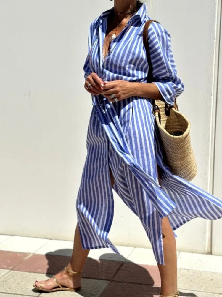 Géraldine™ | Light and stylish striped dress