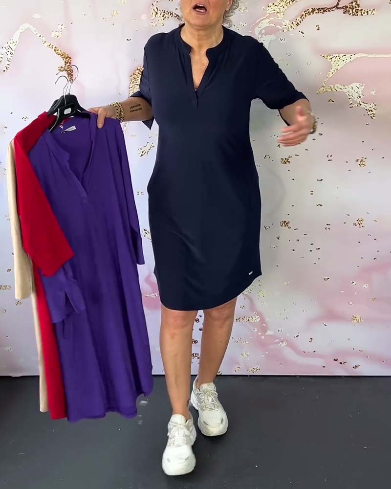 Hanne |Elegant V-Neck Dress