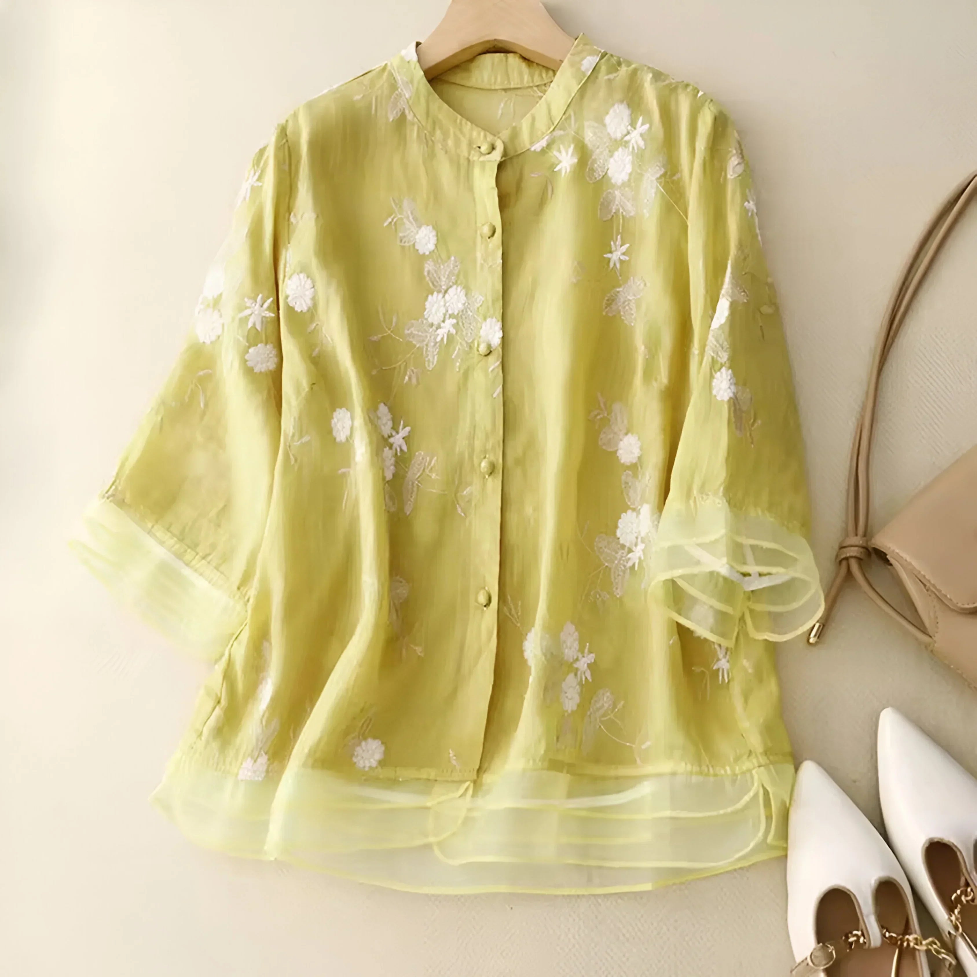 Mila™ | Embroidered cotton top
