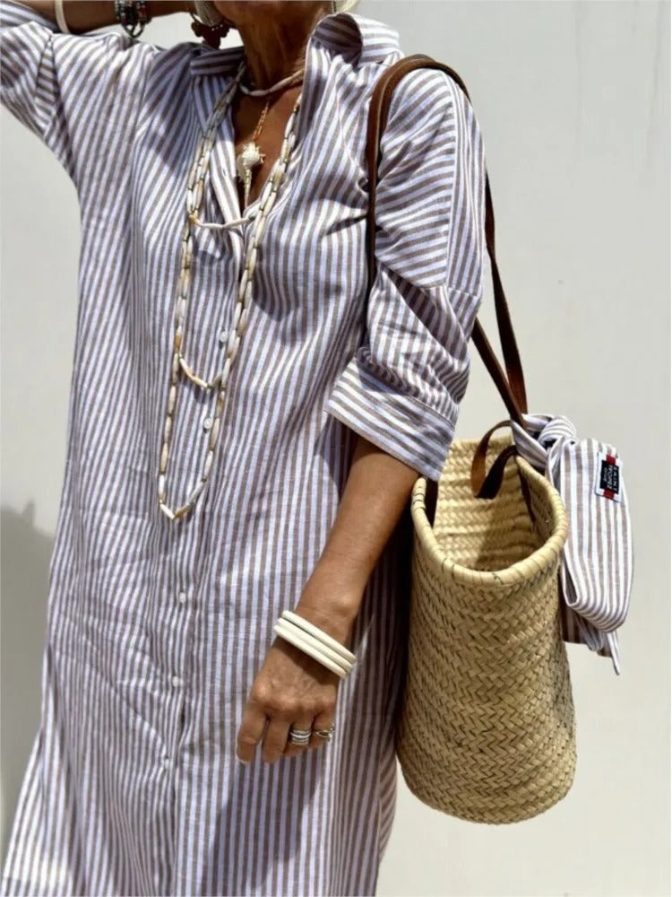 Géraldine™ | Light and stylish striped dress