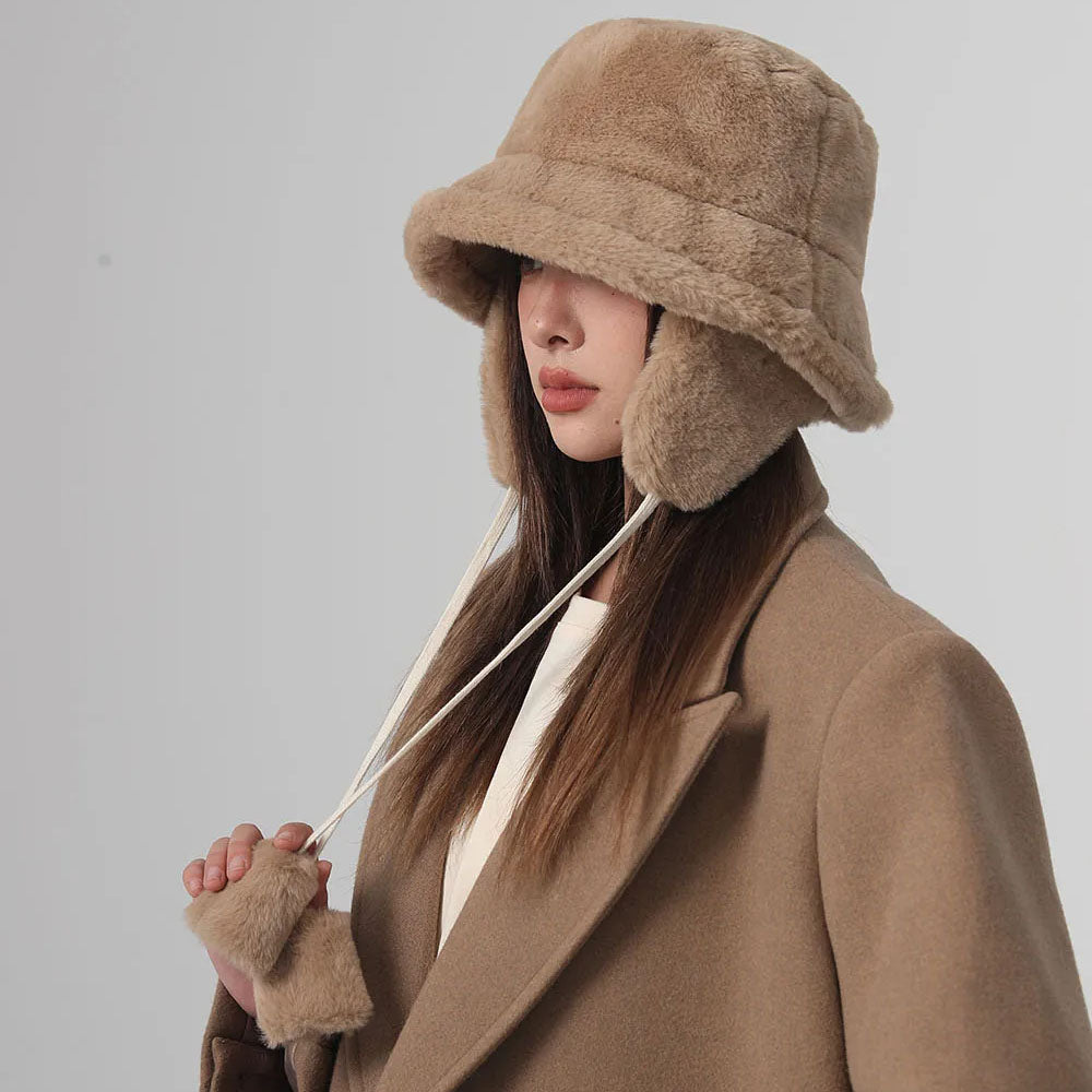 Evelina™ | Fur-Lined Bucket Hat